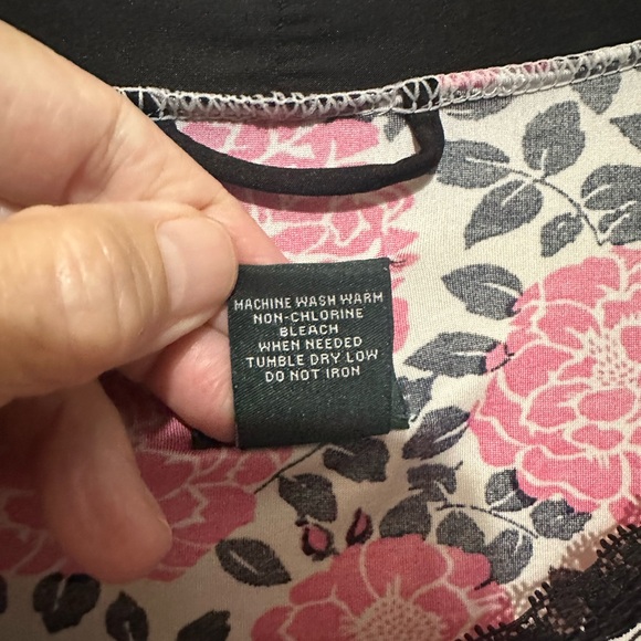 Vintage Laura Ashley Floral Lingerie Set - Half Robe & Chemise, Size XL - Picture 7 of 7